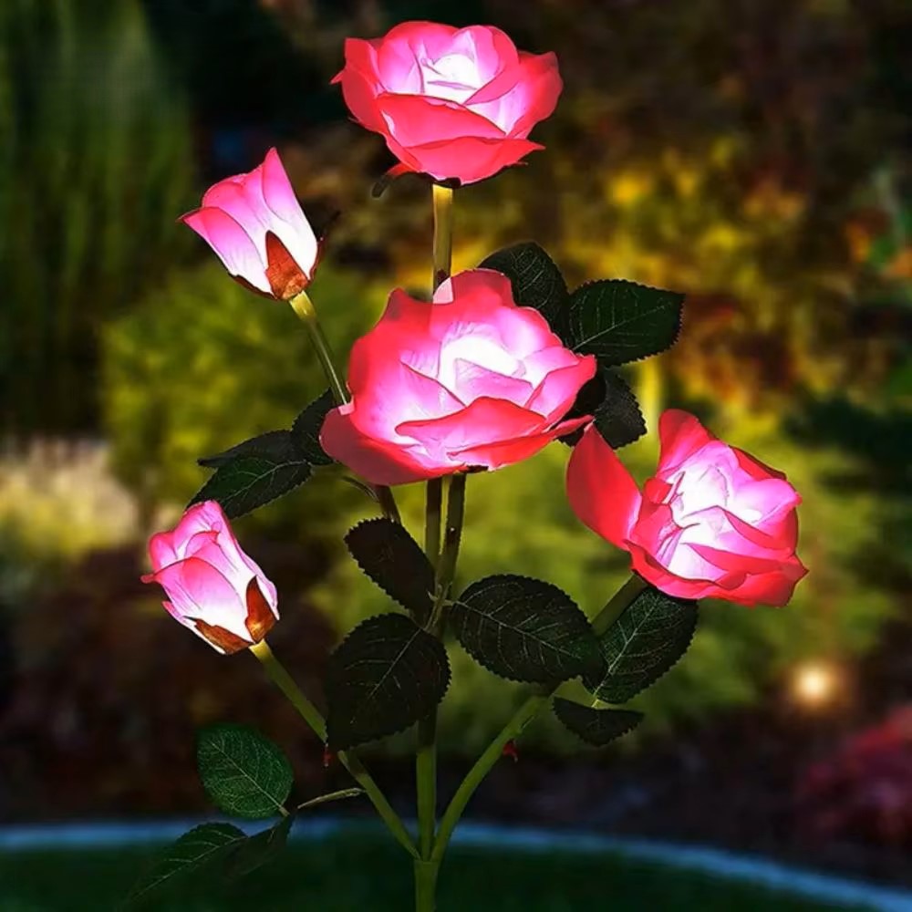 lampes-jardins-solaires-rosa-rose