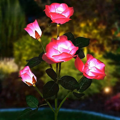 lampes-jardins-solaires-rosa-rose